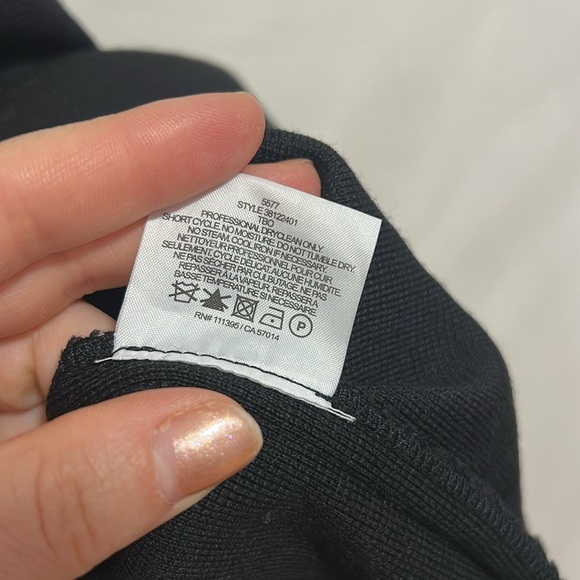 Tory Burch Declan Tab Wool Blend Dress Size XS black career office classic - Picture 11 of 14